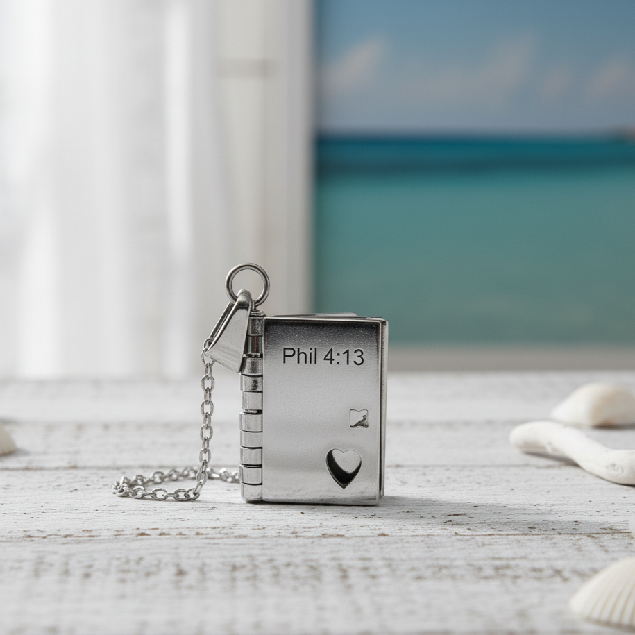 Scripture Pages Book Necklace