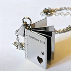 Customizable Scripture Pages Book Necklace