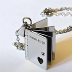 Customizable Scripture Pages Book Necklace