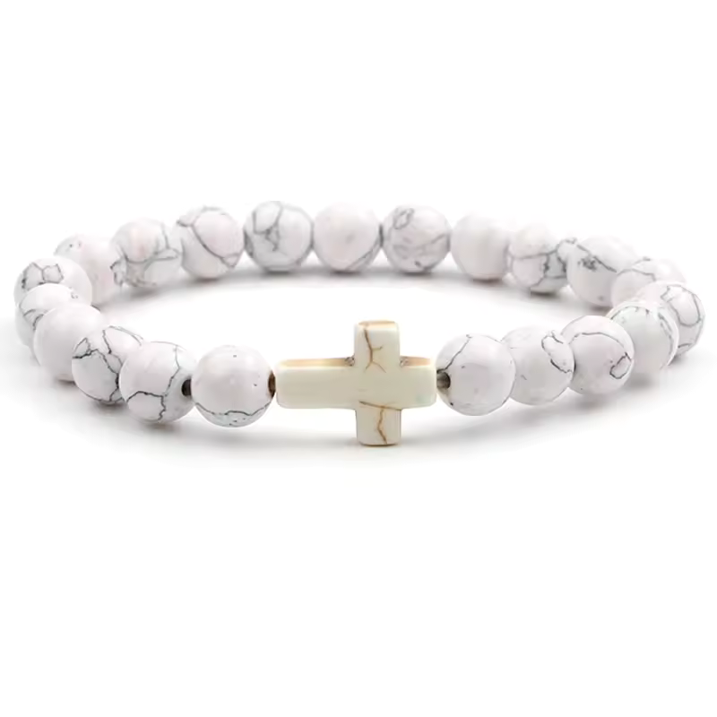 Faith Bead Cross Bracelet